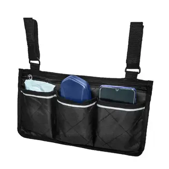Боковая сумка для инвалидной коляски, подлокотник, переносная сумка для хранения с несколькими карманами, водонепроницаемая дорожная сумка, сумка для хранения большой емкости