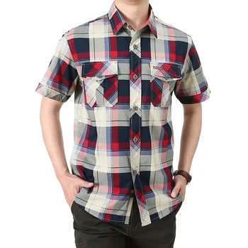 Клетчатая рубашка с коротким рукавом Роскошная модная дизайнерская одежда Грейс Кардиган на заказ Гавайская пляжная футболка для мужчин в полоску